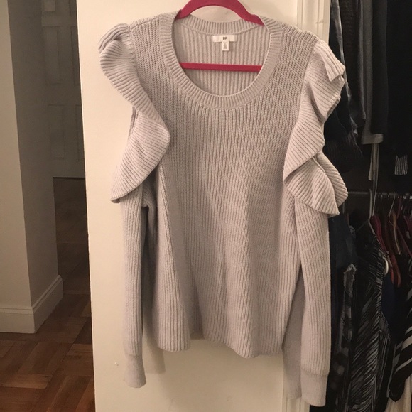 bp Sweaters - BP Cold Shoulder ruffle sweater